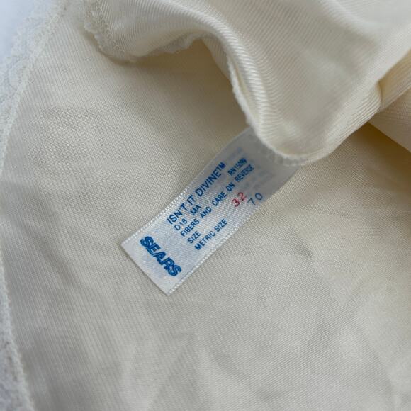 SEARS Vintage Lingerie Cami Womens 32 Union Made Lace Trim Camisole Slip Top - Picture 5 of 6